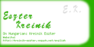 eszter kreinik business card